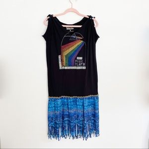 Pink Floyd Dark Side of the Moon DIY shirt dress M